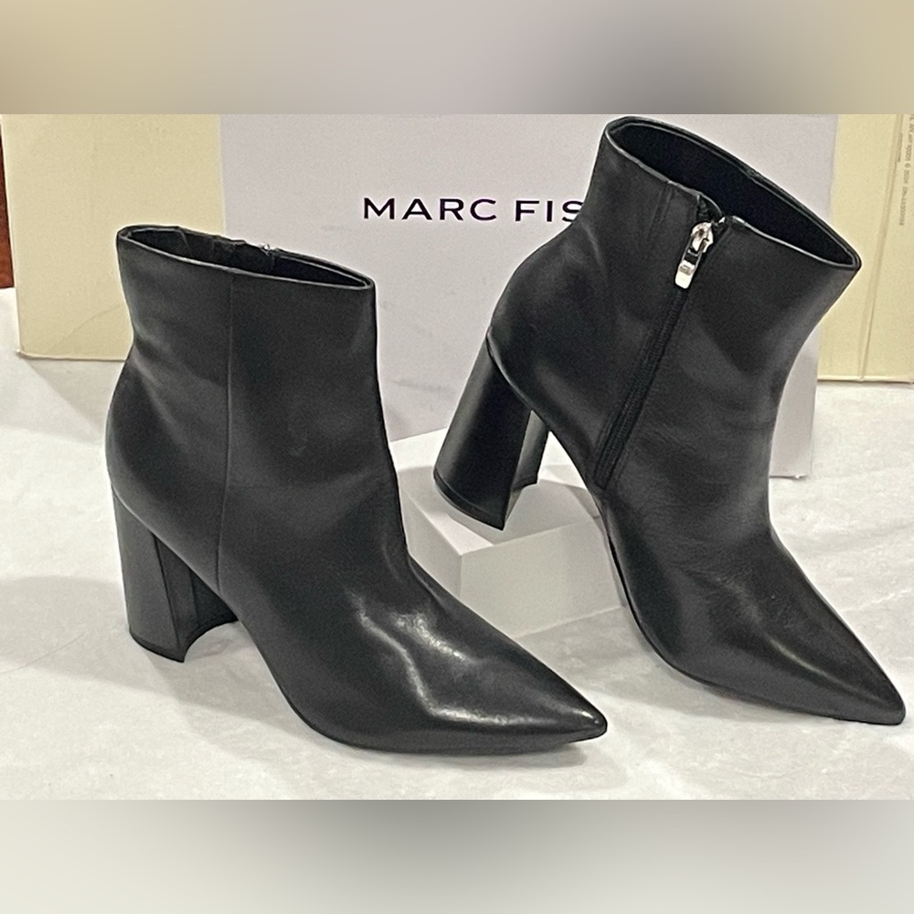 Marc Fisher Gaylen Black Heeled Boots Sz 11 BNWB - Picture 6 of 6